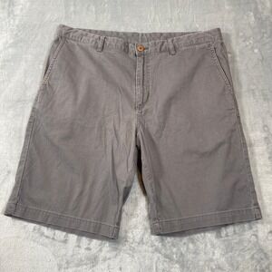 Tommy Bahama Mens Shorts Size 36 Grey Cotton Blend Stretch Flat Front Chino